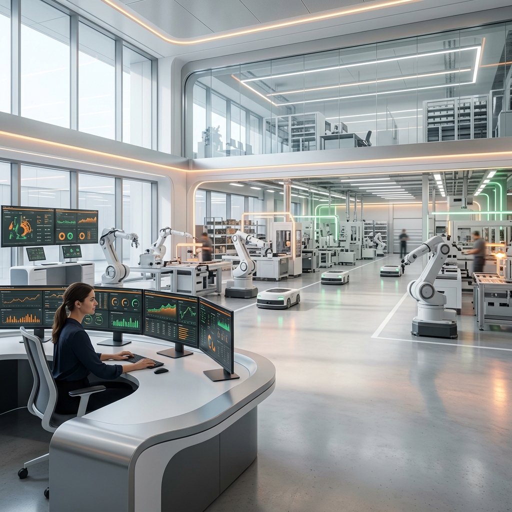 Futuristic digital twin control room